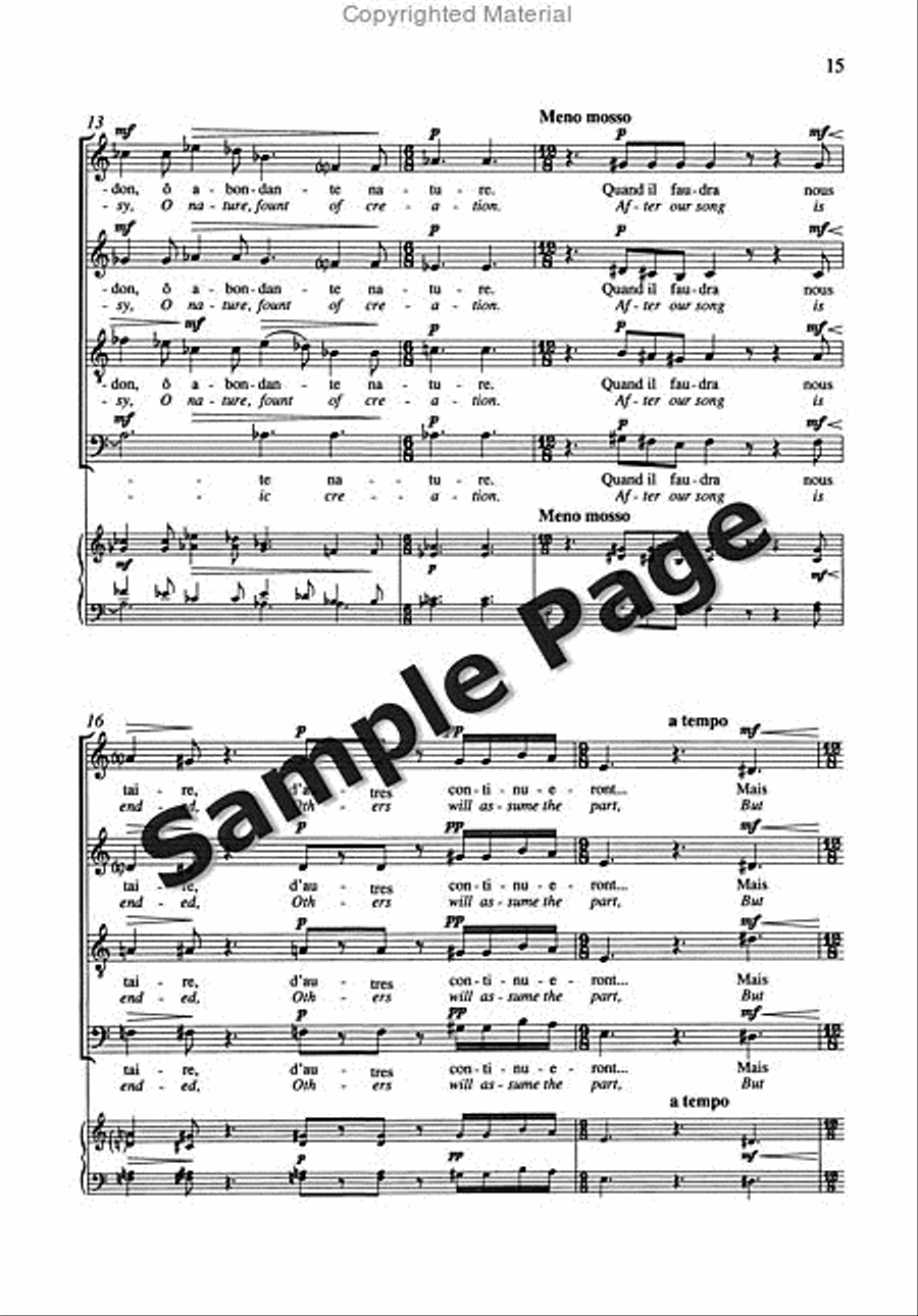 6 Chansons (Complete) 6 Chansons (Complete) 4-Part scores gallery preview page 15