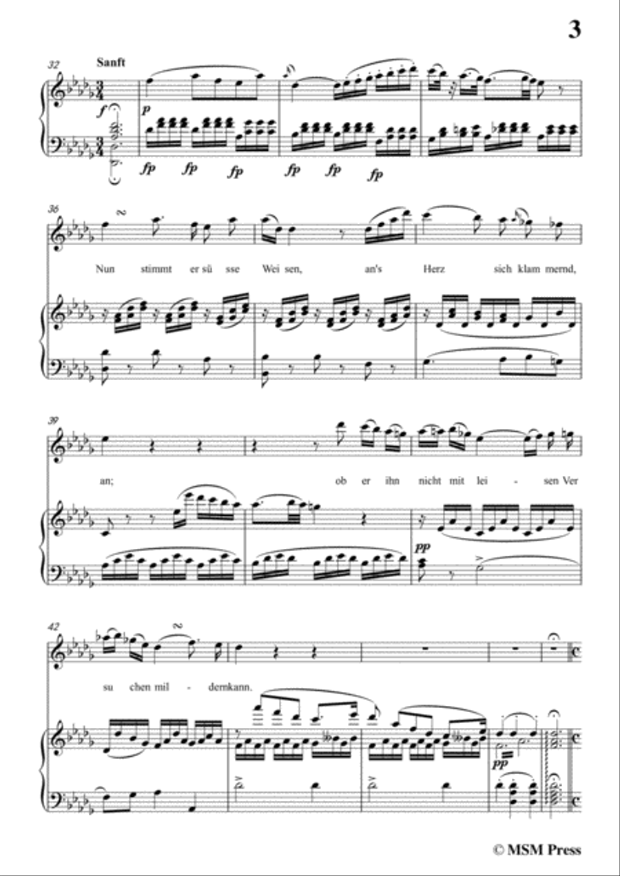 Schubert-Liedesend’,in f minor,for Voice and Piano Voice Solo scores gallery preview page 5