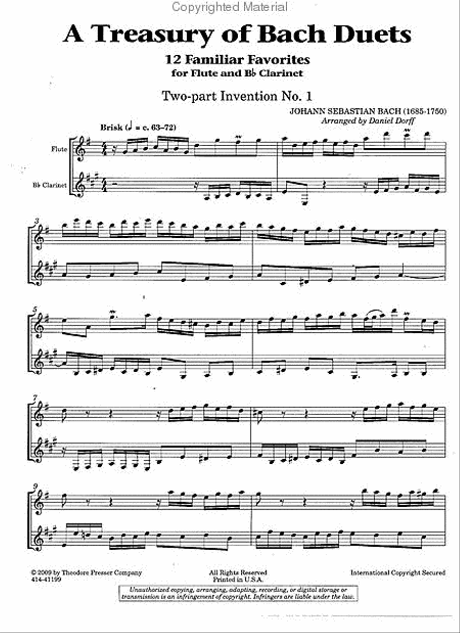 A Treasury of Bach Duets A Treasury of Bach Duets Chamber Music scores gallery preview page 2
