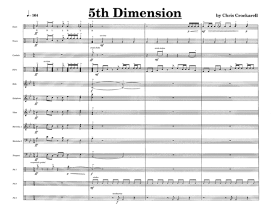 5th Dimension w/Tutor Tracks Percussion Ensemble scores gallery preview page 3