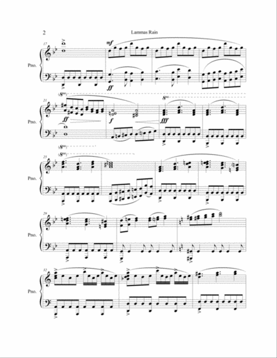 Lammas Rain Piano Solo scores gallery preview page 3