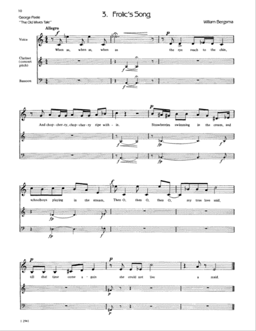 Four Songs Four Songs Bassoon scores gallery preview page 13