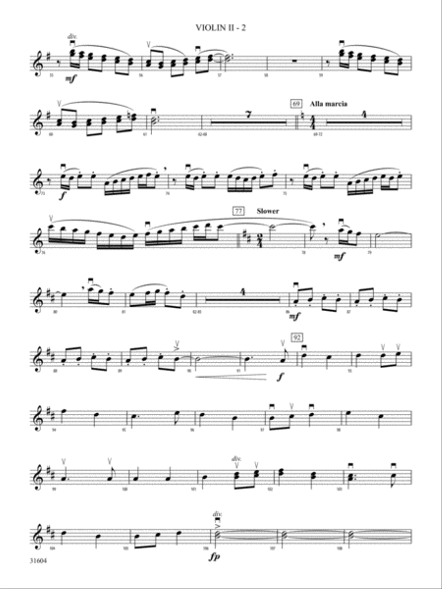 I Saw Three Ships: 2nd Violin String Orchestra scores gallery preview page 2