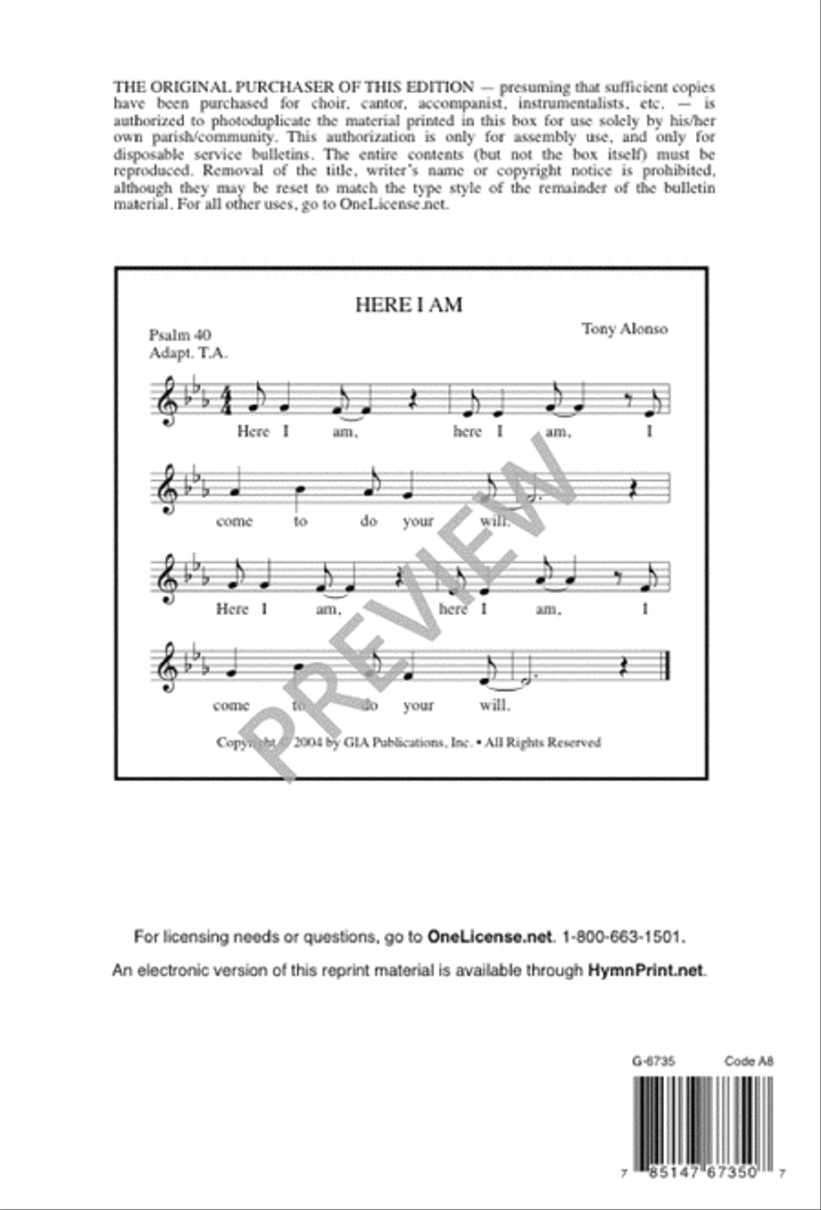 Here I Am 4-Part scores gallery preview page 7