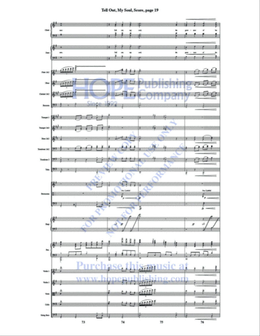 Tell Out, My Soul Tell Out, My Soul Choir scores gallery preview page 21