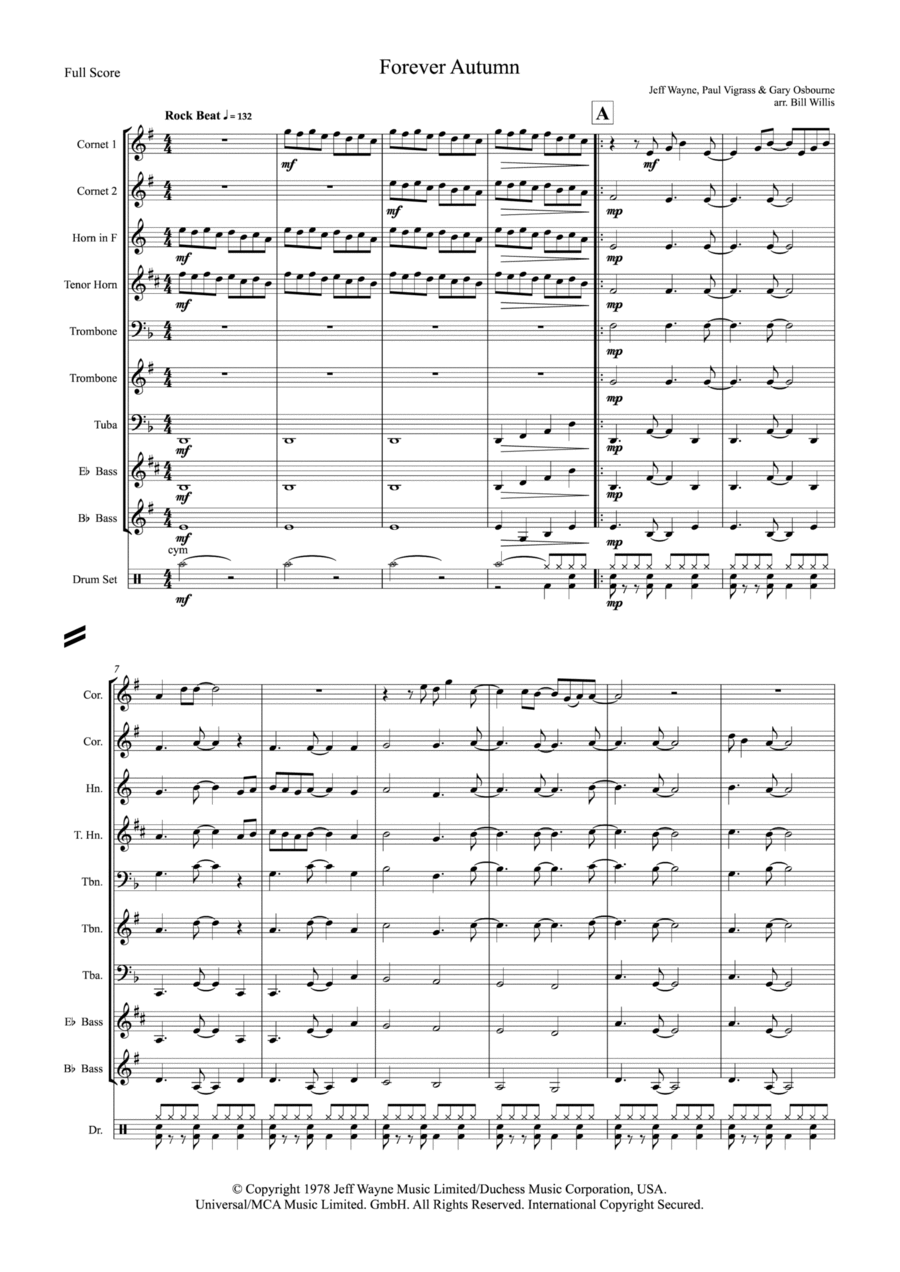 Forever Autumn Forever Autumn School and Community scores gallery preview page 1
