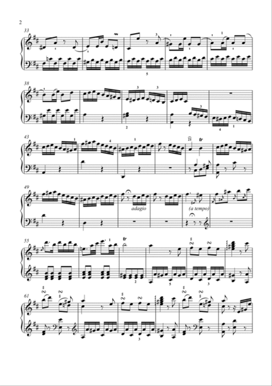 Haydn-Piano Sonata in D major,Hob.XVI.33(Piano solo) Small Ensemble scores gallery preview page 3
