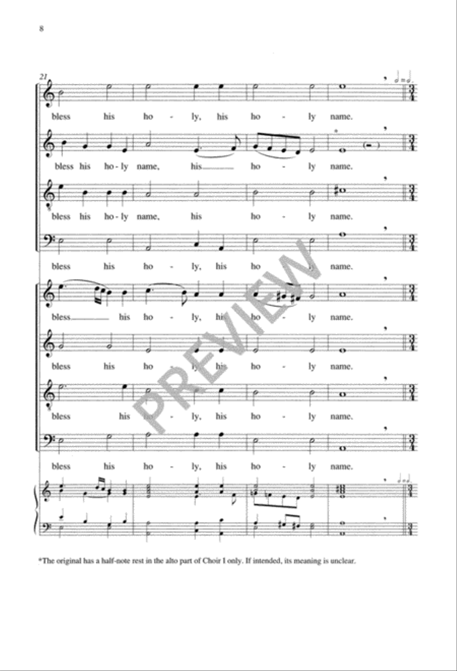 O Bless the Lord O Bless the Lord 4-Part scores gallery preview page 9