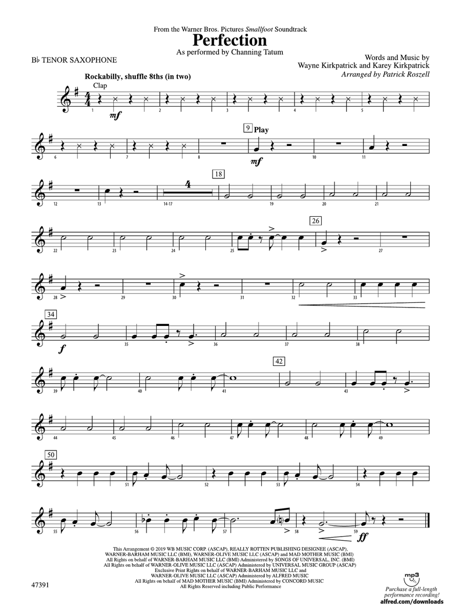 Perfection: B-flat Tenor Saxophone