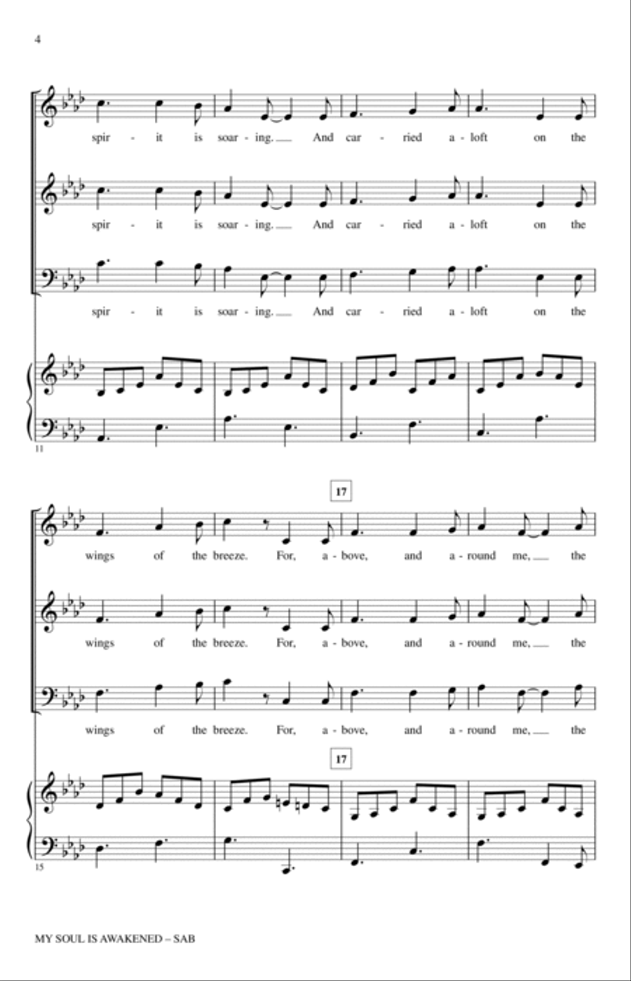 My Soul Is Awakened 3-Part scores gallery preview page 2