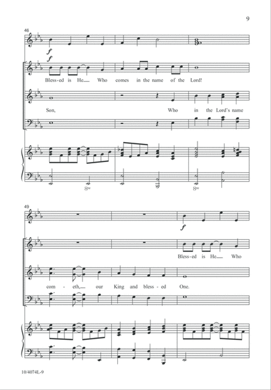 Blessed Is He Who Comes 4-Part scores gallery preview page 10