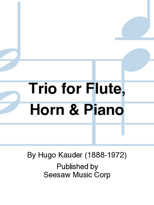 Book cover for Trio for Flute, Horn & Piano