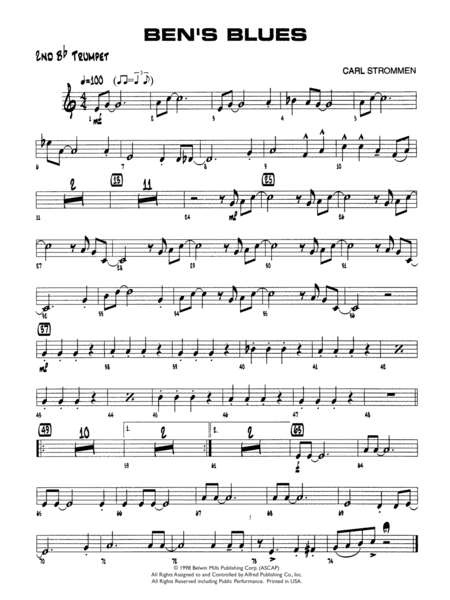 Ben's Blues: 2nd B-flat Trumpet