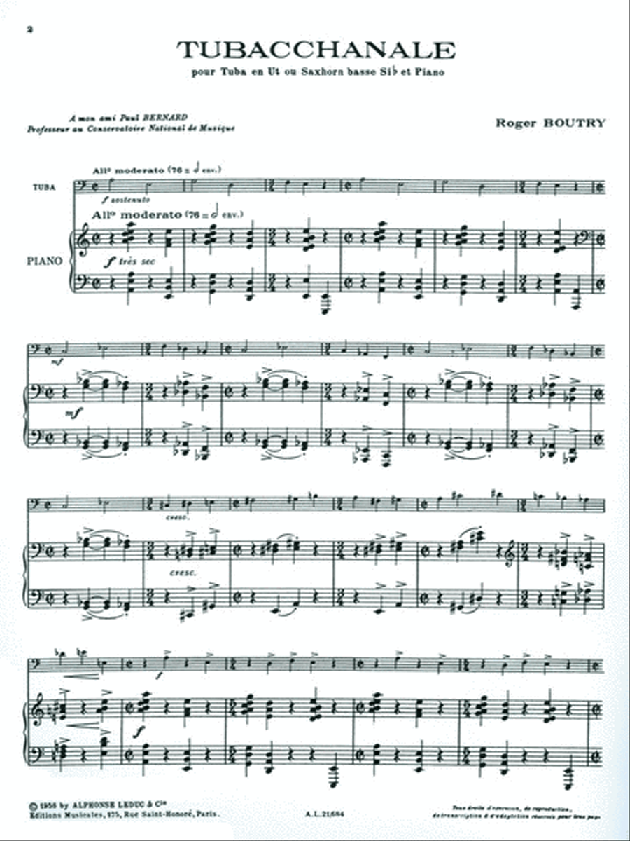 Tubacchanale (tuba & Piano) Tuba scores gallery preview page 2