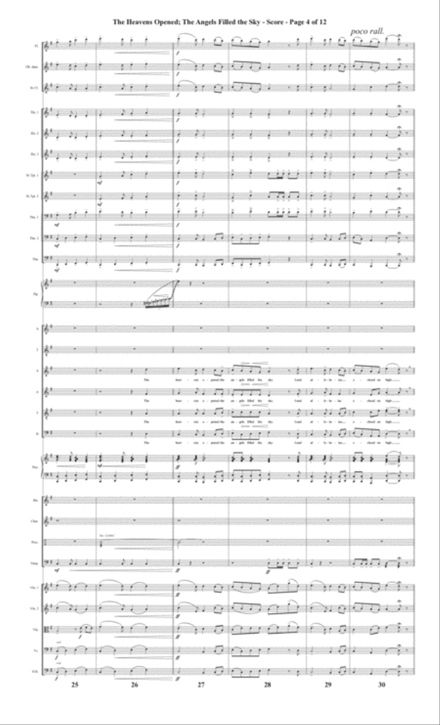 The Heavens Opened; The Angels Filled the Sky - Full Score Choir scores gallery preview page 4