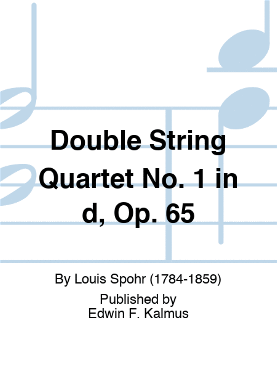 Double String Quartet No. 1 in d, Op. 65 String Quartet scores gallery preview page 1