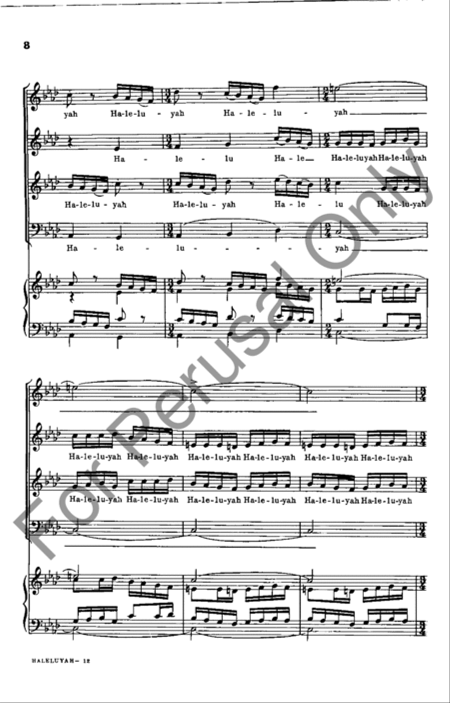 Haleluyah 4-Part scores gallery preview page 8