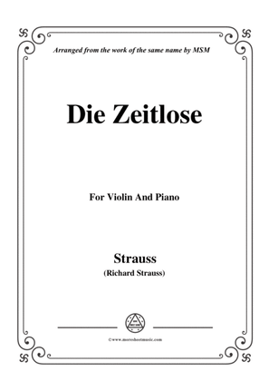 Richard Strauss-Die Zeitlose, for Violin and Piano