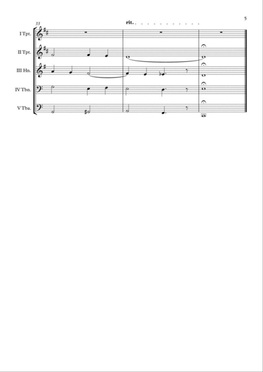 "Abide With Me" Brass Quintet arr. Adrian Wagner image number null