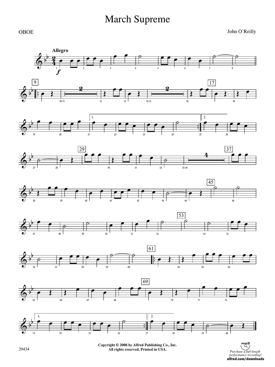 March Supreme: Oboe