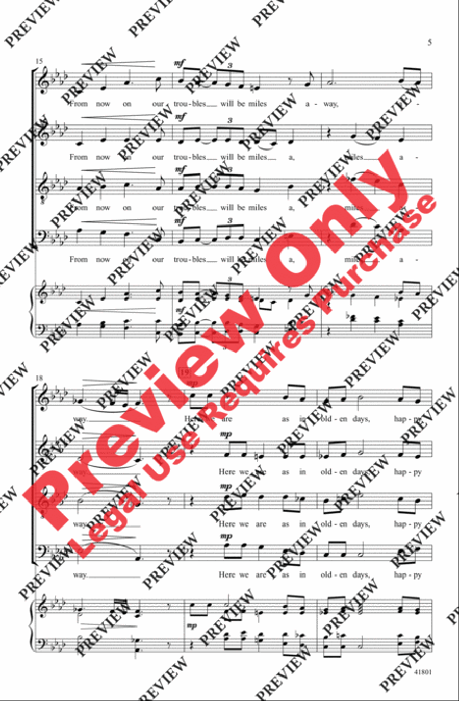 Have Yourself a Merry Little Christmas 4-Part scores gallery preview page 5
