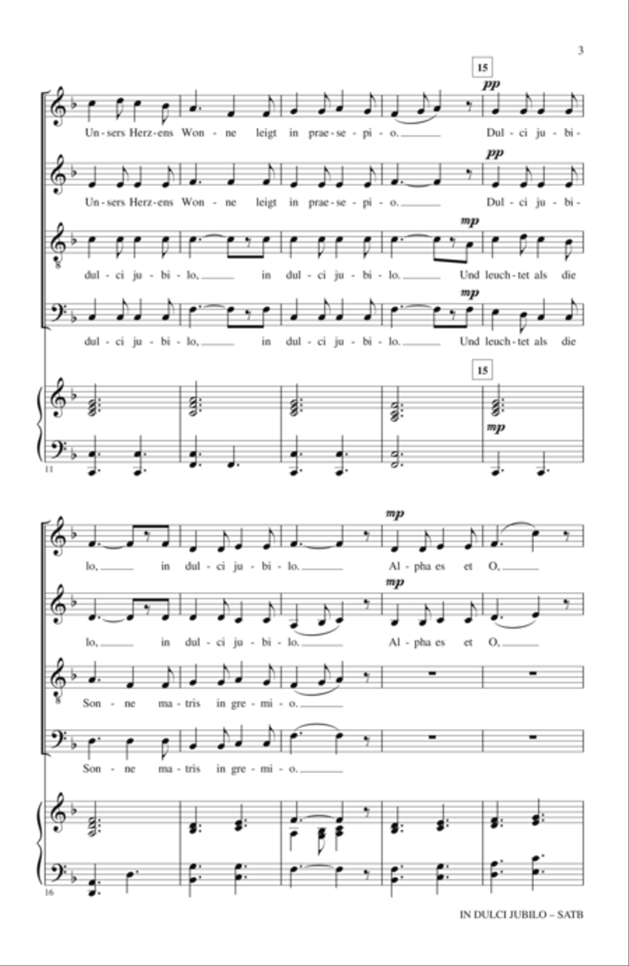 In Dulci Jubilo 4-Part scores gallery preview page 2