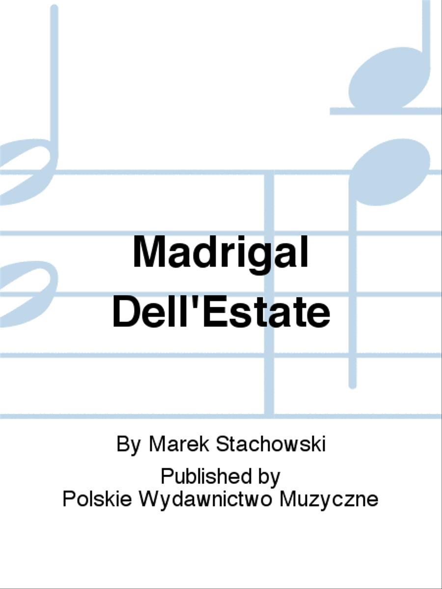 Madrigal Dell'Estate Choir scores gallery preview page 1