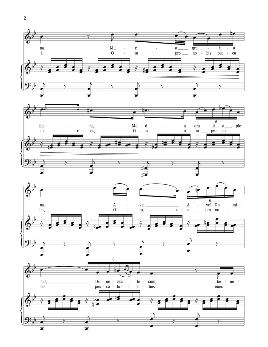 Ave Maria Ave Maria Piano, Vocal scores gallery preview page 2