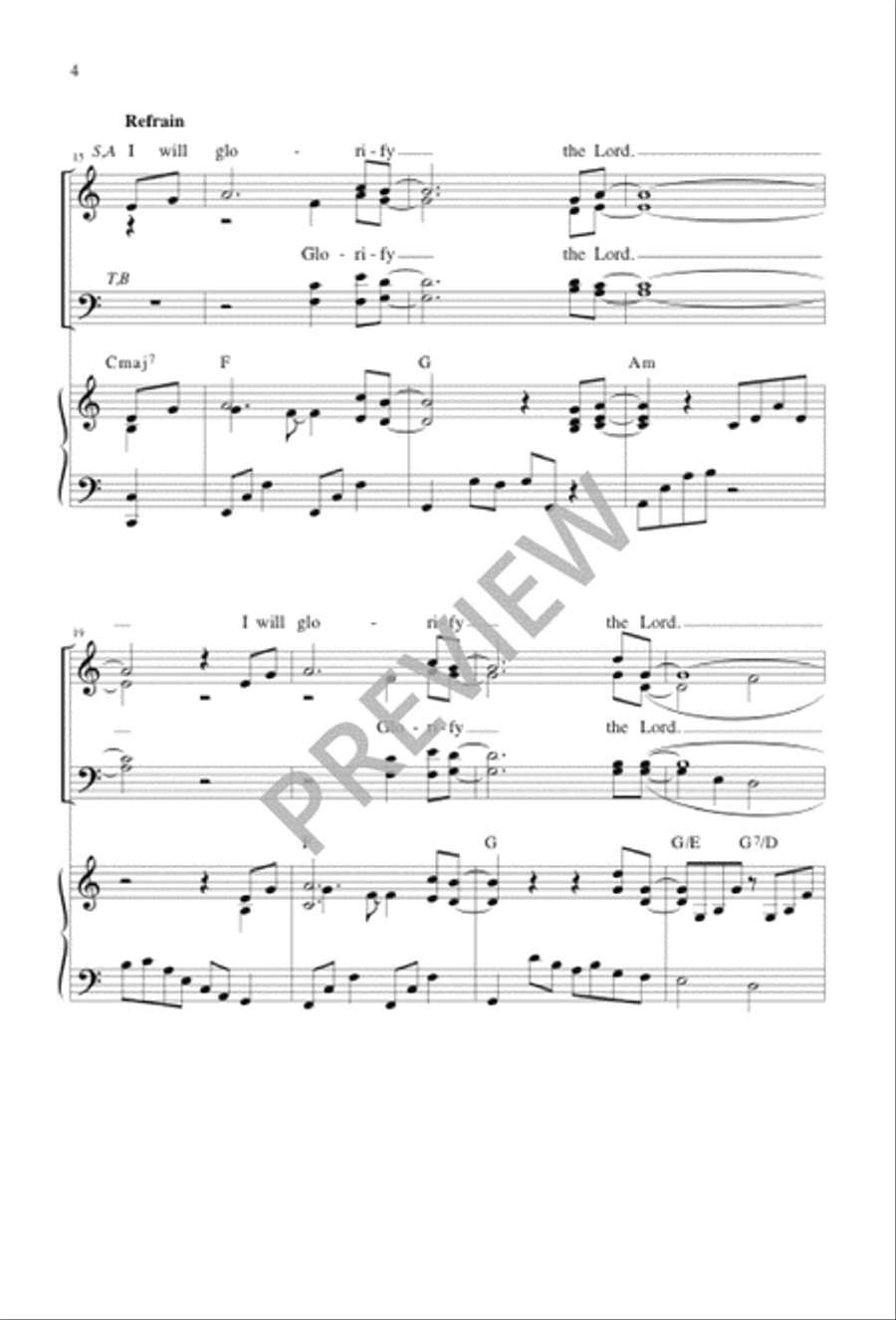 The Magnificat: Glorify the Lord 4-Part scores gallery preview page 4