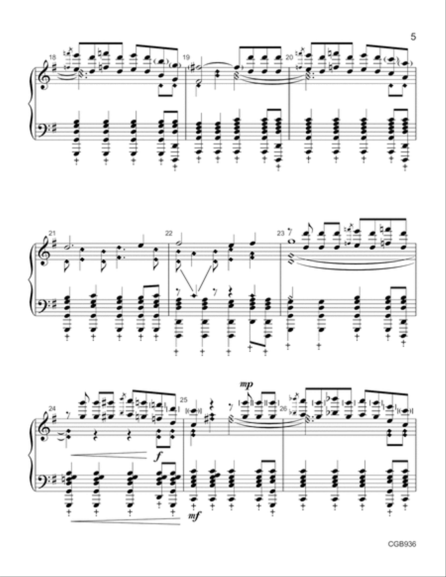Blue Tango Handbell Choir scores gallery preview page 5