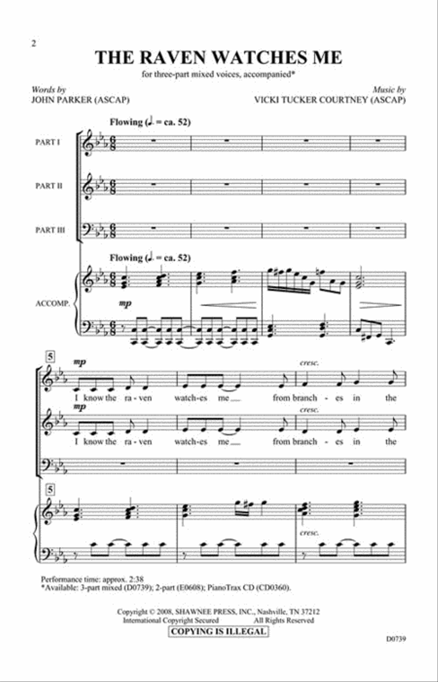The Raven Watches Me 3-Part scores gallery preview page 2