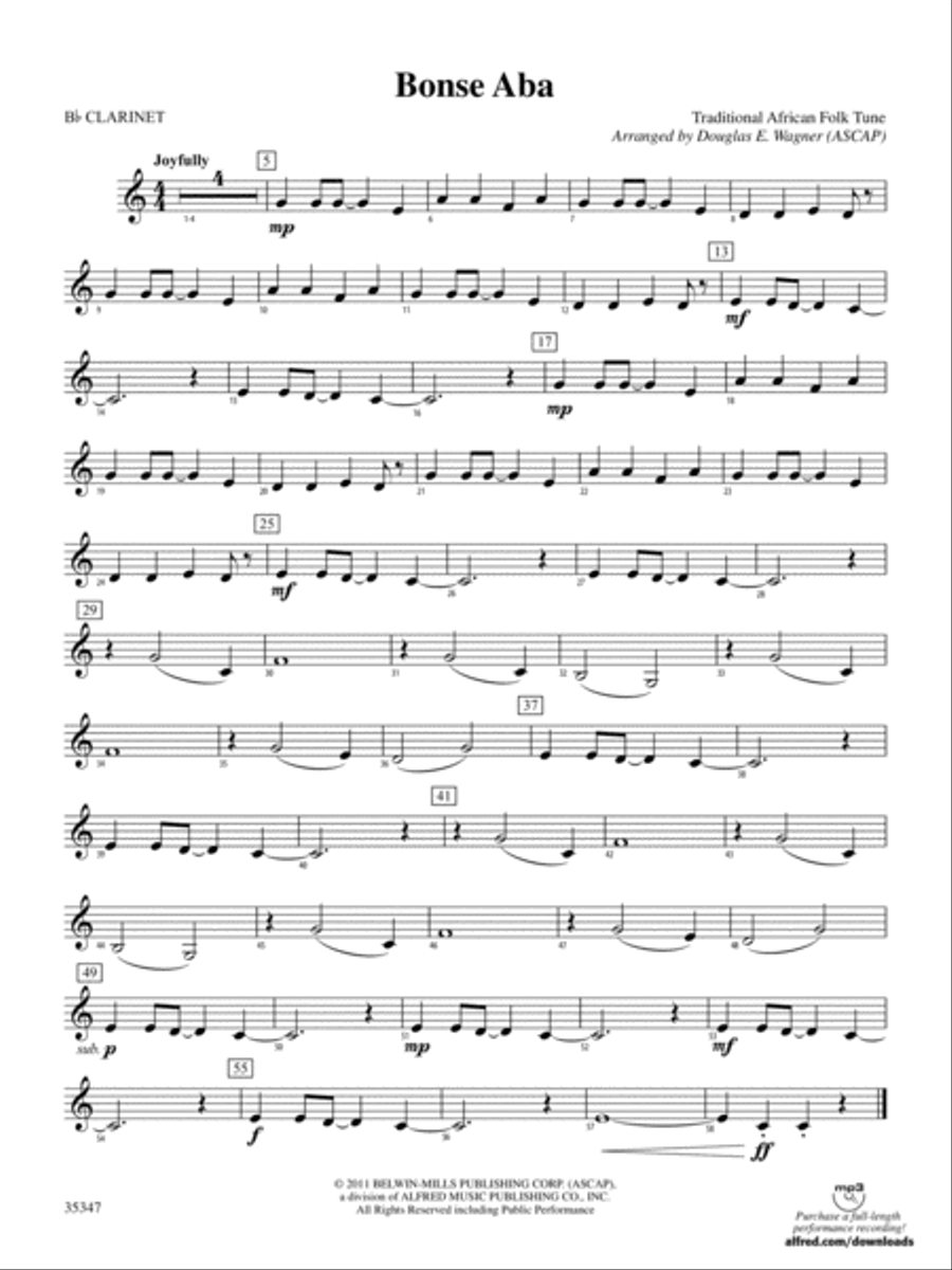 Bonse Aba: 1st B-flat Clarinet