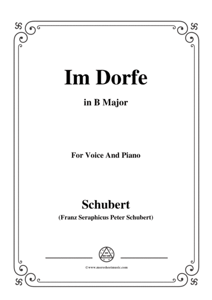 Schubert-Im Dorfe,in B Major,Op.89 No.17,for Voice and Piano image number null