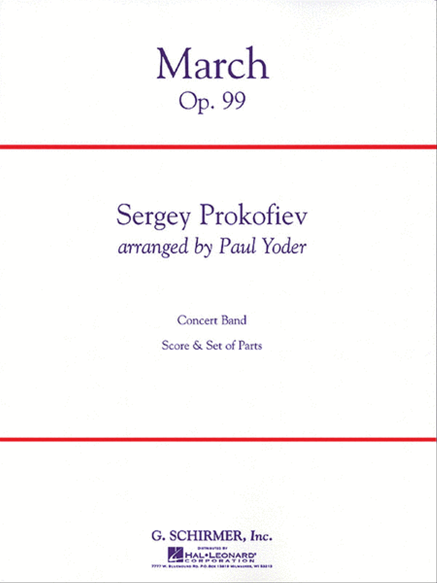 March, Op. 99 March, Op. 99 Concert Band scores gallery preview page 1