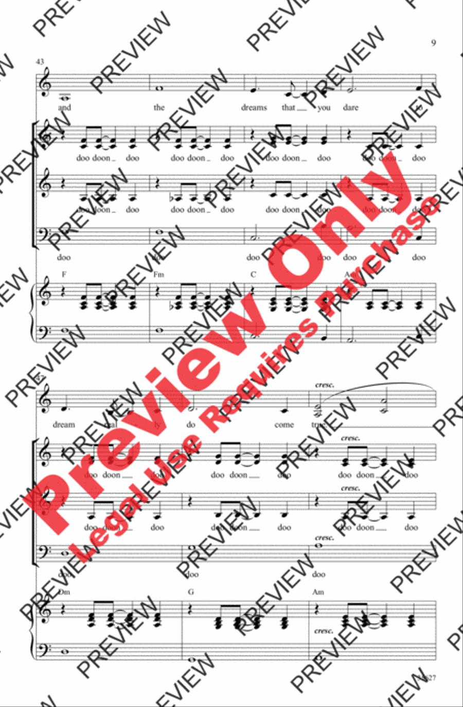 Over the Rainbow Over the Rainbow 3-Part scores gallery preview page 9