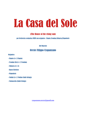 Book cover for La casa del sole (House of the rising sun)