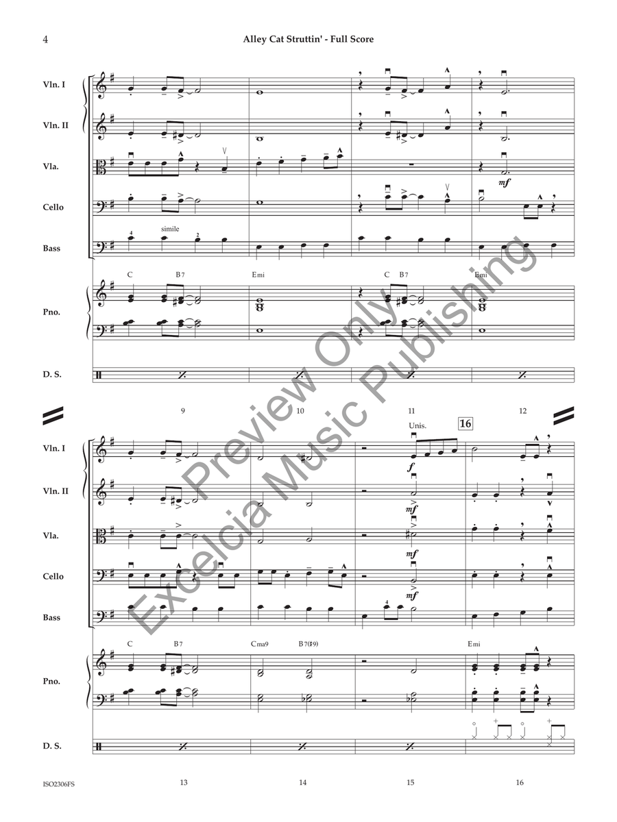 Alley Cat Struttin' Alley Cat Struttin' String Orchestra scores gallery preview page 5