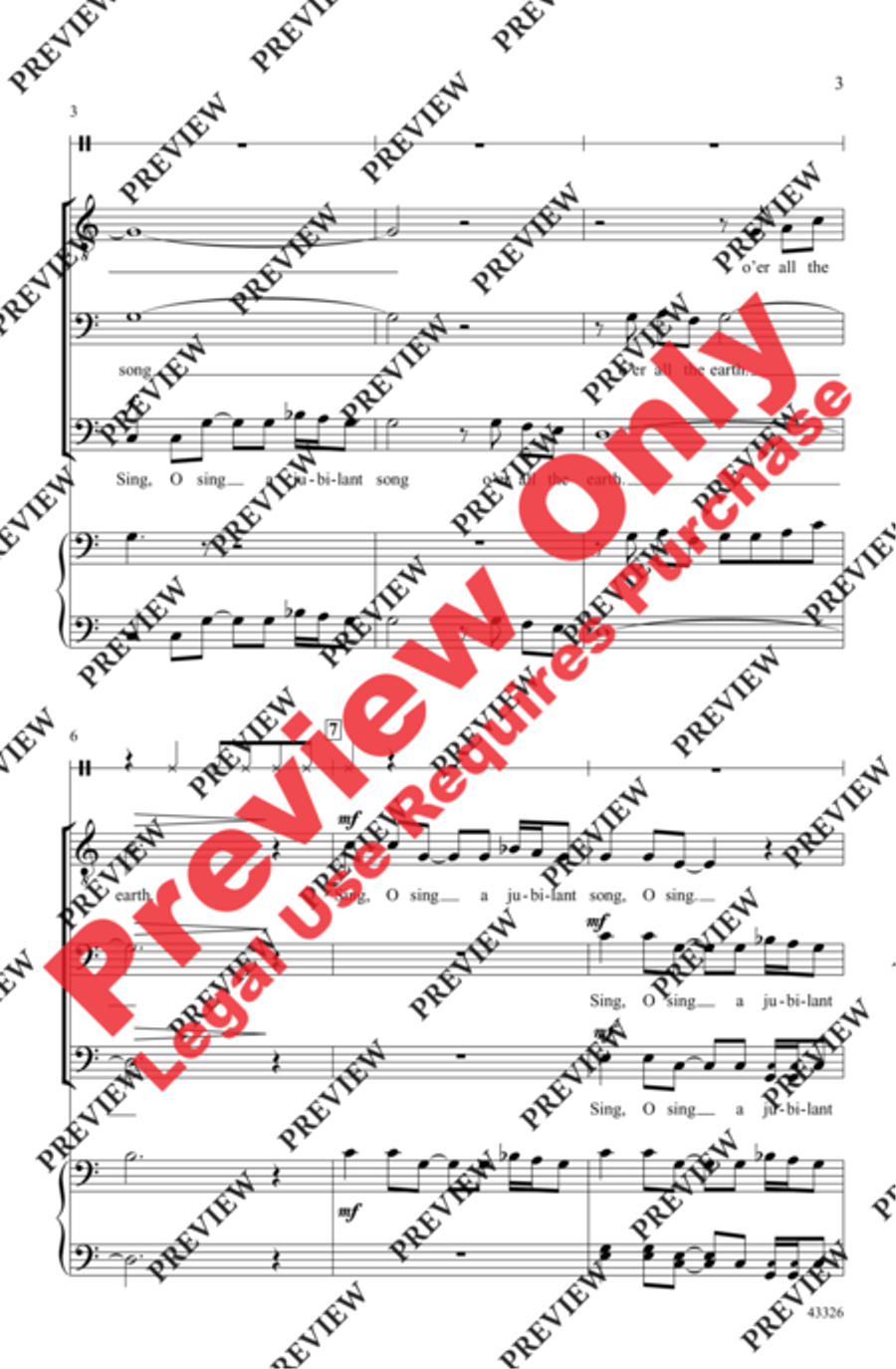 A Jubilant Song Men's Choir scores gallery preview page 3