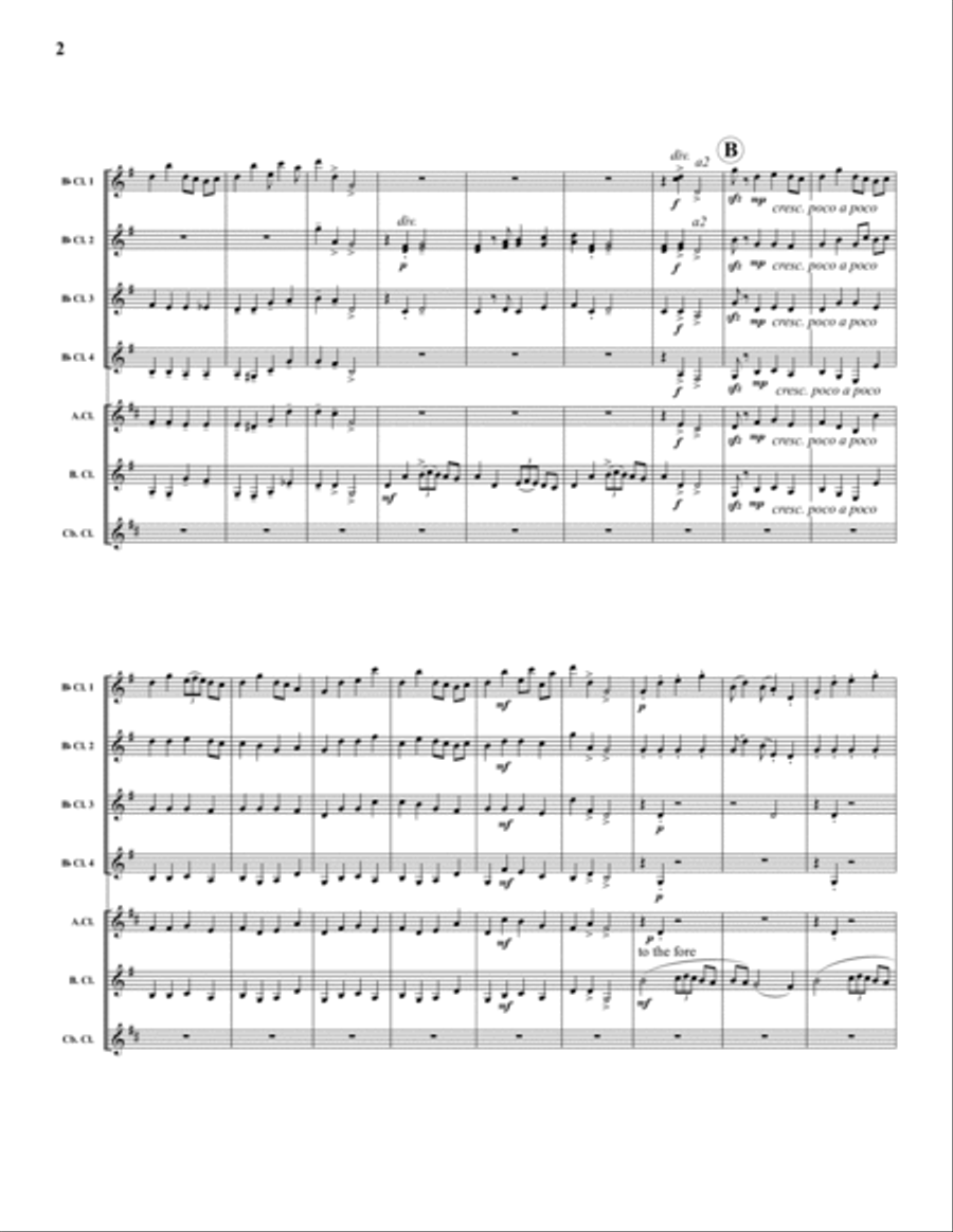 Mock Morris Clarinet Choir scores gallery preview page 2
