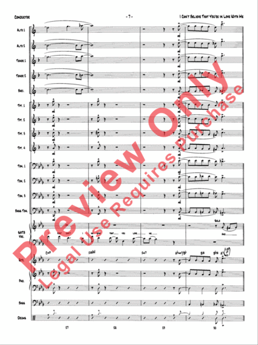 I Can't Believe That You're in Love with Me (score only) Jazz Ensemble scores gallery preview page 10