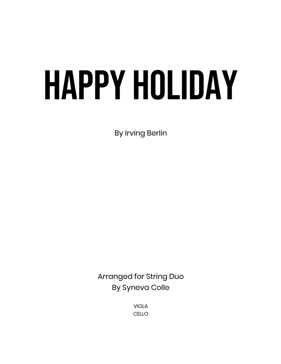 Happy Holiday Happy Holiday String Duet scores gallery preview page 1
