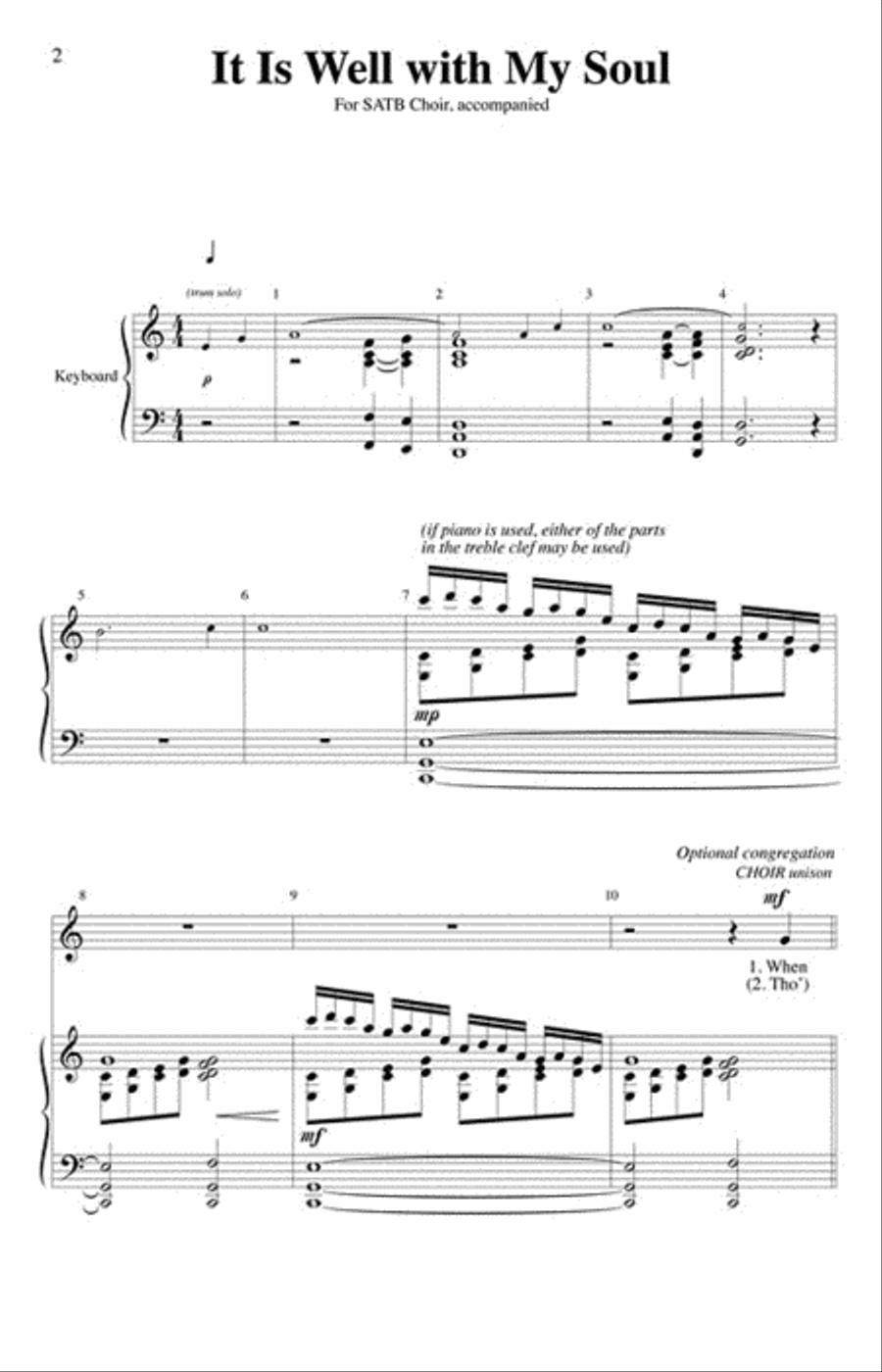 It Is Well with My Soul 4-Part scores gallery preview page 2
