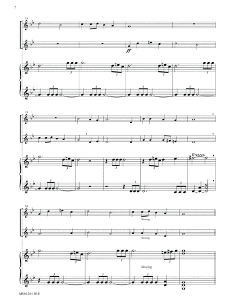 Fanfare and Variations on Noël Nouvelet Trumpet Duet scores gallery preview page 2