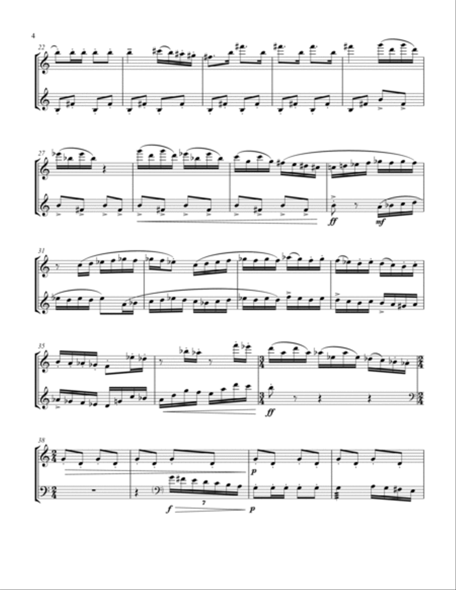 Diversions For Flute & Marimba Flute scores gallery preview page 4