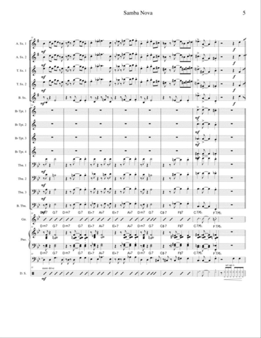 Samba Nova Samba Nova Jazz Ensemble scores gallery preview page 6