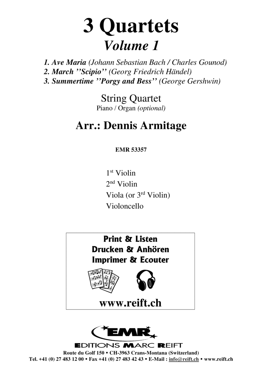 3 Quartets Volume 1 3 Quartets Volume 1 String Quartet scores gallery preview page 1