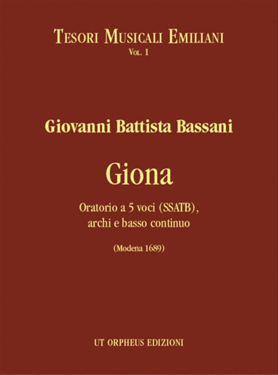 Giona. Oratorio for 5 Voices (SSATB), Strings and Continuo (Modena 1689). Critical Edition SSATB scores gallery preview page 1