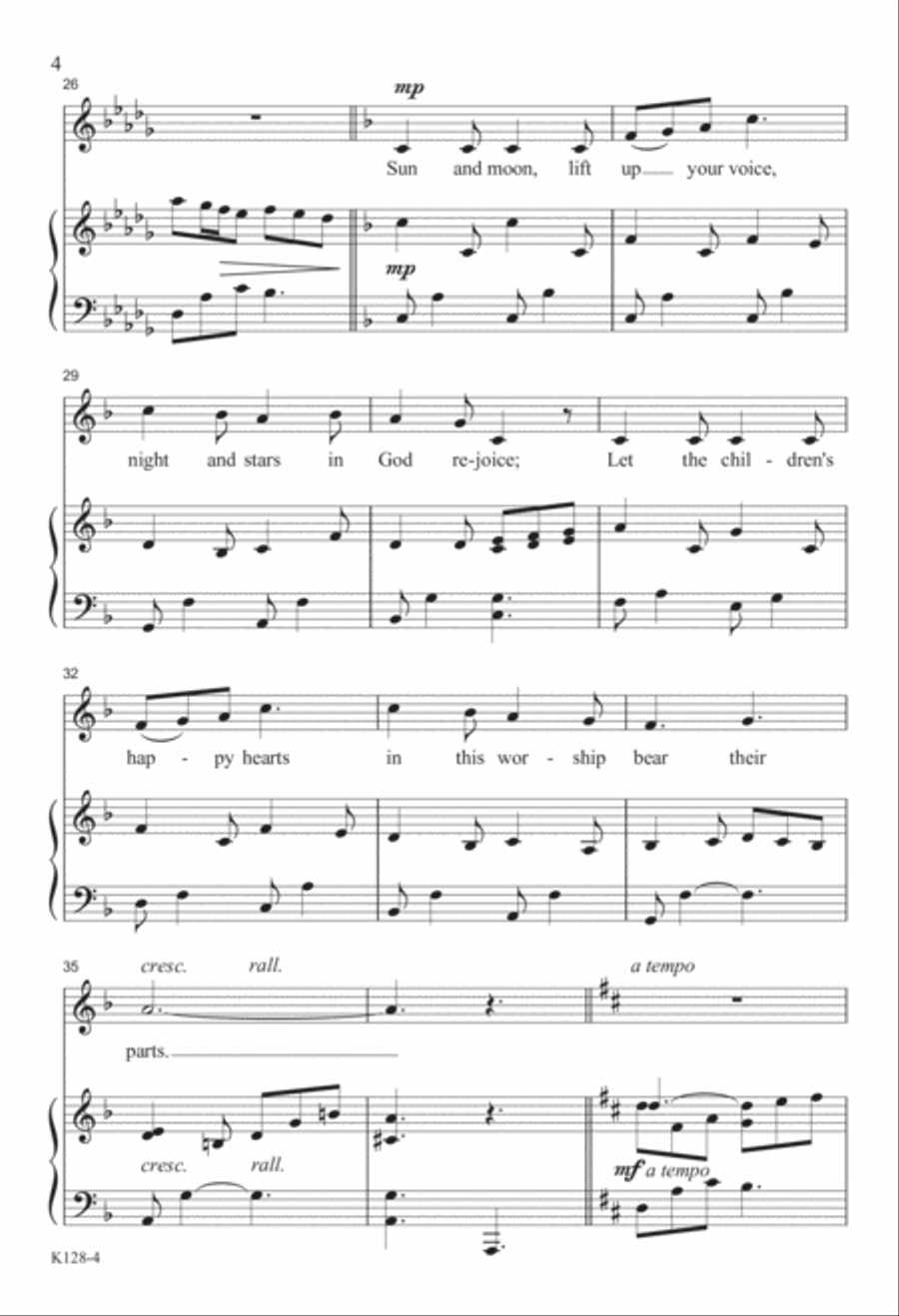 Let the Whole Creation Cry Alleluia! 2-Part scores gallery preview page 4
