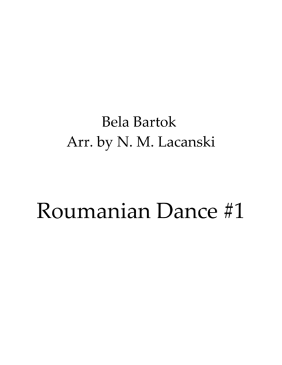 Roumanian Dance #1 Roumanian Dance #1 String Trio scores gallery preview page 1