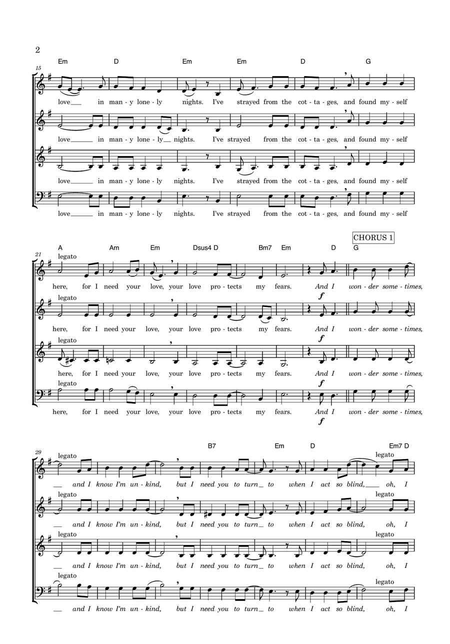 I Need You To Turn To I Need You To Turn To A Cappella scores gallery preview page 2